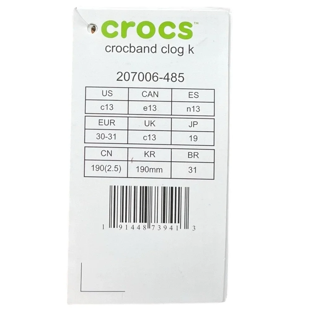 Crocs Crocband Little Boys Girls Slip-on Clogs Size 13 Navy Blue Water Friendly